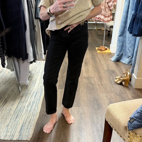 Rag & Bone Black Tapered Leg Slim Boyfriend Jeans Size 24 - Picture 7 of 15